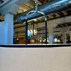 Ralph Lauren Cody Polished Nickel & Leather Hanging Light, sku: 032840