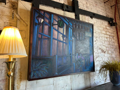 Jeremy Vlican, M's Pub Nocturne Painting, Oil Canvas, sku: 032841