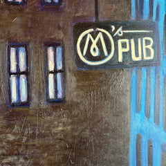 Jeremy Vlican, M's Pub Nocturne Painting, Oil Canvas, sku: 032841