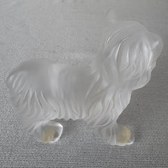 Lalique Crystal Dog Made in France Signed, Yorkshire Terrier, Sku: 033304
