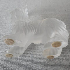 Lalique Crystal Dog Made in France Signed, Yorkshire Terrier, Sku: 033304