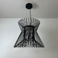 Visual Comfort Pendant, Hourglass Shape with Metal Ribs, Metal, sku: 032868