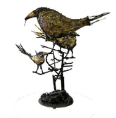 Three Gilded Ravens, Metal Sculpture by James Bearden