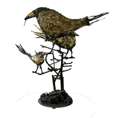 Three Gilded Ravens, Metal Sculpture by James Bearden