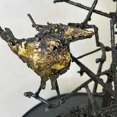 Three Gilded Ravens, Metal Sculpture by James Bearden