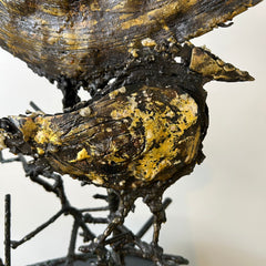 Three Gilded Ravens, Metal Sculpture by James Bearden