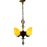 Beardslee Williamson & Co. Polychrome Art Deco Slip Shade Chandelier, sku: 032871