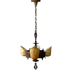Beardslee Williamson & Co. Polychrome Art Deco Slip Shade Chandelier, sku: 032871