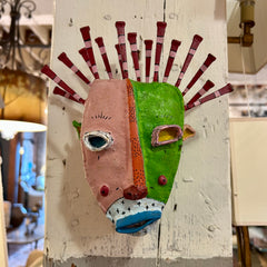 Bill Hickman Art Mask, Painted Metal, sku: 30239