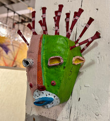 Bill Hickman Art Mask, Painted Metal, sku: 30239