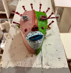 Bill Hickman Art Mask, Painted Metal, sku: 30239