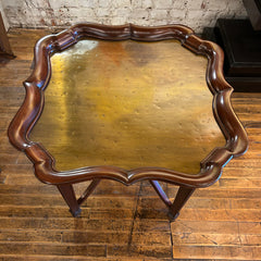 JD Young and Sons Side Table, Mahogany and Brass, sku: 032910