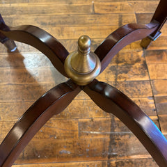 JD Young and Sons Side Table, Mahogany and Brass, sku: 032910