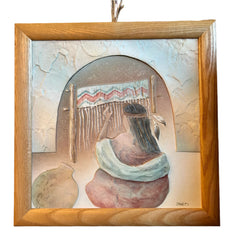Connie Baker, Native American Weaving, Stucco on Canvas, Wall Art, sku: 032908