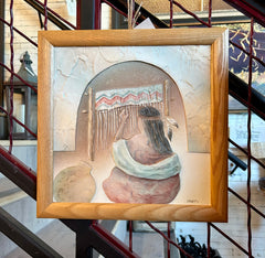 Connie Baker, Native American Weaving, Stucco on Canvas, Wall Art, sku: 032908