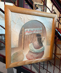 Connie Baker, Native American Weaving, Stucco on Canvas, Wall Art, sku: 032908