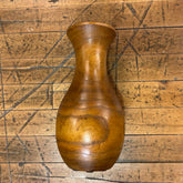 Turned Wood Vase, Medium Brown, slu: 032906