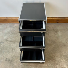 USM Haller Storage Pedestal, Three Drawer, Black, Swiss, sku: 032913