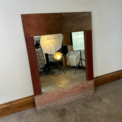 Wall Mirror Barn Wood, Rectangle, Rustic, sku: 032803
