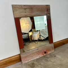 Wall Mirror Barn Wood, Rectangle, Rustic, sku: 032803
