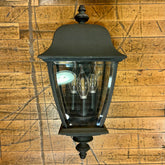 Exterior Wall Light, Three Candlelight, Iron Finished Metal, Beveled Glass, Traditional, sku: 032914