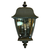 Exterior Wall Light, Three Candlelight, Iron Finished Metal, Beveled Glass, Traditional, sku: 032914