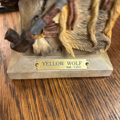 Mill Creek Studios, American Indian, Yellow Wolf, numbered cast resin 1696 / 2500, sku: 032901
