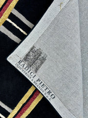 Radici Pietro Wool Plaid Rug in Black, Gold, Rust, Ivory, Taupe, sku: 032916