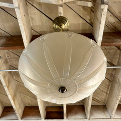 Pendant Light with Chain, Brass Detail, Vintage, Sku: 023963