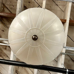 Pendant Light with Chain, Brass Detail, Vintage, Sku: 023963