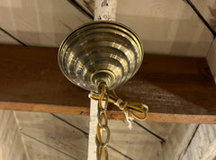 Pendant Light with Chain, Brass Detail, Vintage, Sku: 023963