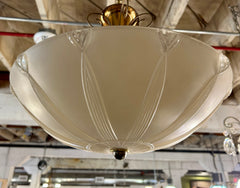 Pendant Light with Chain, Brass Detail, Vintage, Sku: 023963