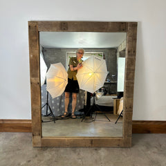 Large Mirror, Barn Wood Frame, Rustic, sku: 032920