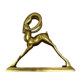 Hollywood Regency Solid Brass Ibex Object, sku: 032924