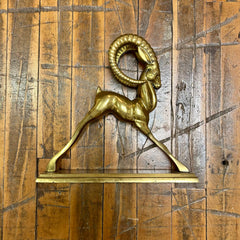 Hollywood Regency Solid Brass Ibex Object, sku: 032924