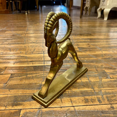 Hollywood Regency Solid Brass Ibex Object, sku: 032924