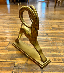 Hollywood Regency Solid Brass Ibex Object, sku: 032924