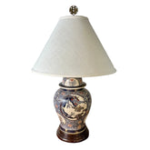 Asian Style Ceramic Table Lamp with Hand Painted Foo Dogs, sku: 032885