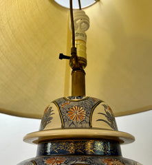 Asian Style Ceramic Table Lamp with Hand Painted Foo Dogs, sku: 032885