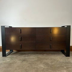 Antoine Proulx Six Drawer Dresser, Wood & Steel, Held By Freedom, sku: 032809