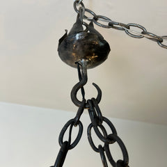 Chandelier, Gothic Style, Pewter Finish, Six Candlesticks, sku: 032929