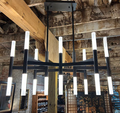 Lightology Chandelier with Black Frame, Sixteen Candlestick Look, sku: 032933