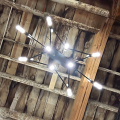 Lightology Chandelier with Black Frame, Sixteen Candlestick Look, sku: 032933