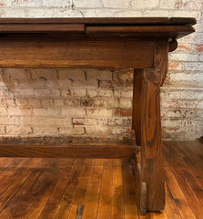 Wood Trestle Table with Two Pull-Out Leaves, sku: 032936