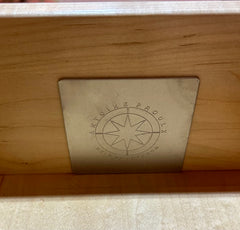 Anton Prulx Night Stand, Bedside Cabinetd, Solid Wood, Steel Frame, Two Drawers, Pair