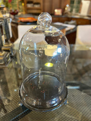 Large Glass Cloche, Metal Base, Claw Feet, sku: 032943