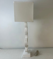 Jamie Young Five Loop Plaster Finish Table Lamp with Linen Shade, sku: 032939