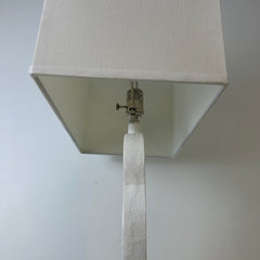 Jamie Young Five Loop Plaster Finish Table Lamp with Linen Shade, sku: 032939