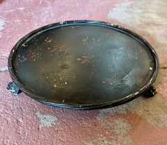 Large Glass Cloche, Metal Base, Claw Feet, sku: 032943