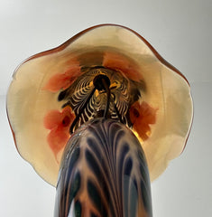 Art Glass Mini Lamp, Glass Bass, Glass Tulip Shade, Sku: 032966